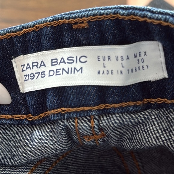 Zara Frayed Western Denim Mini Skirt Raw Hem Distressed Boho Silver Button Fly - Picture 8 of 8